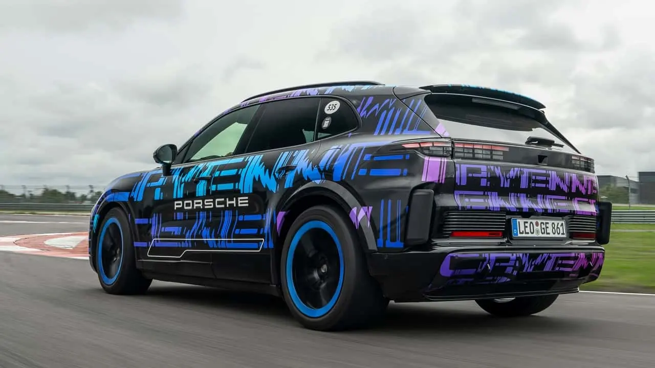 Porsche cayenne electric am porsche experience center in leipzig